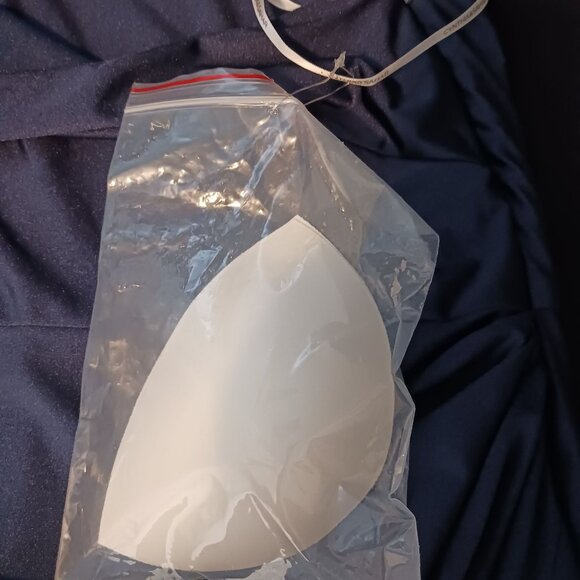 NEW Cynthia & Sahar Zaara One-Shoulder‎ Stretch Satin Dress Midnight Navy Blue M - Picture 6 of 11